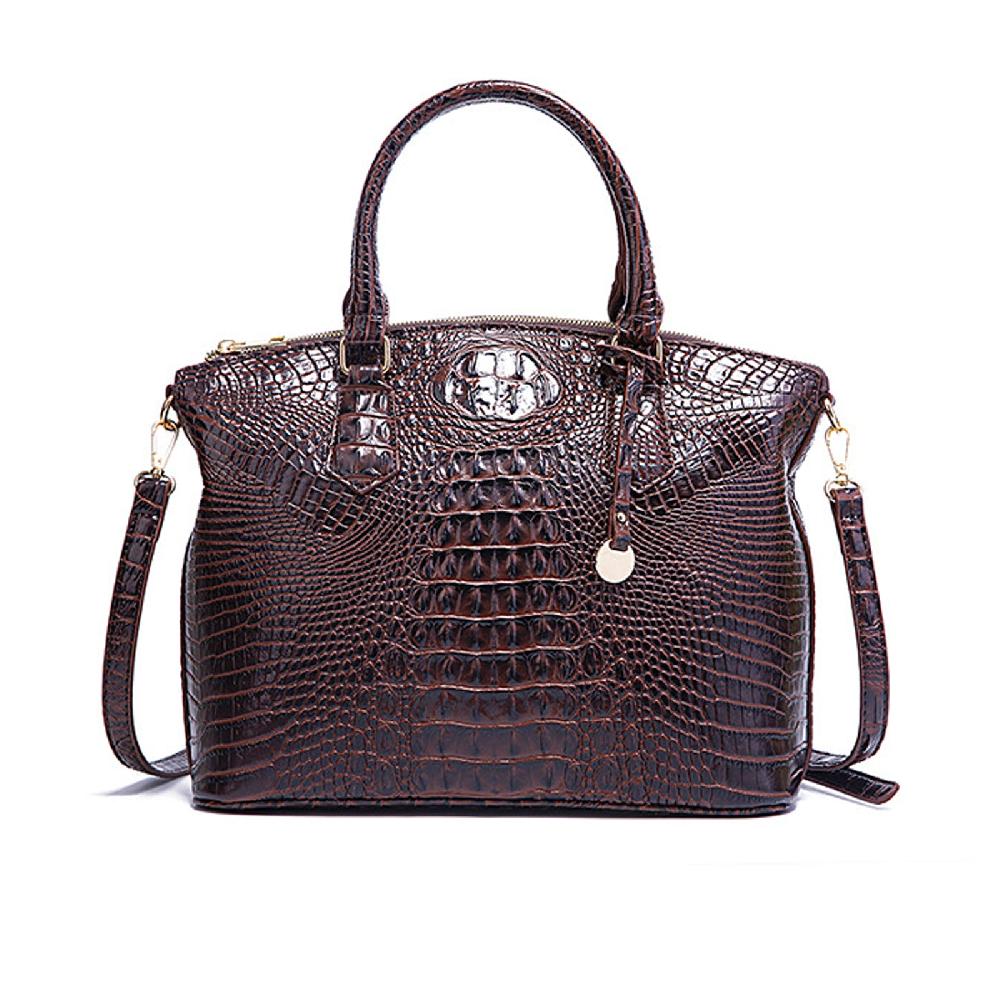 nicole & doris Classic Crocodile Handbag