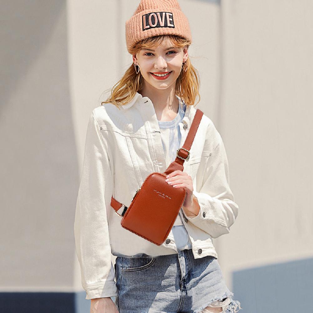 Nicole & Doris Classic Letter Graphic Messenger Bag