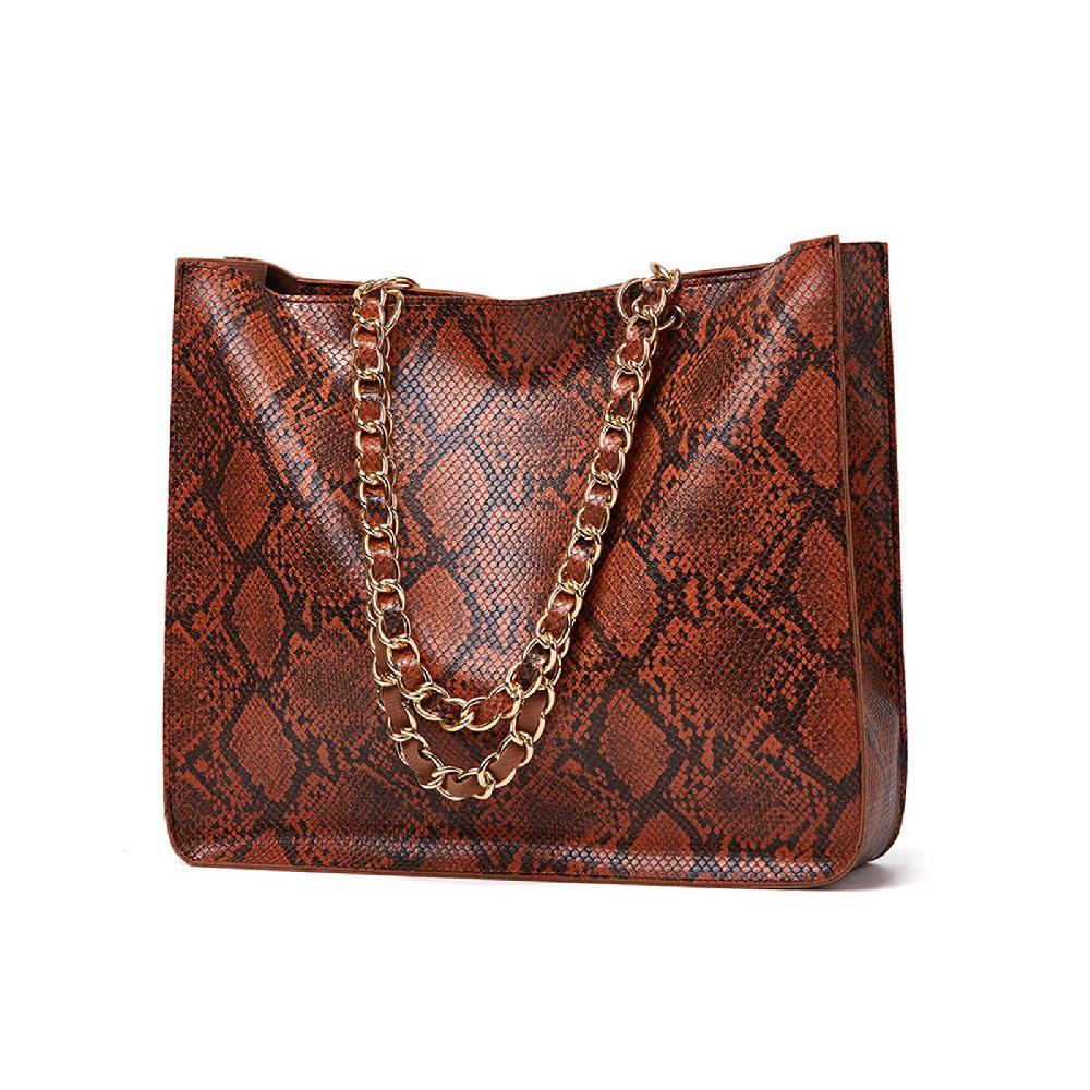 nicole & doris Classic Snakeskin Pattern Tote Bag