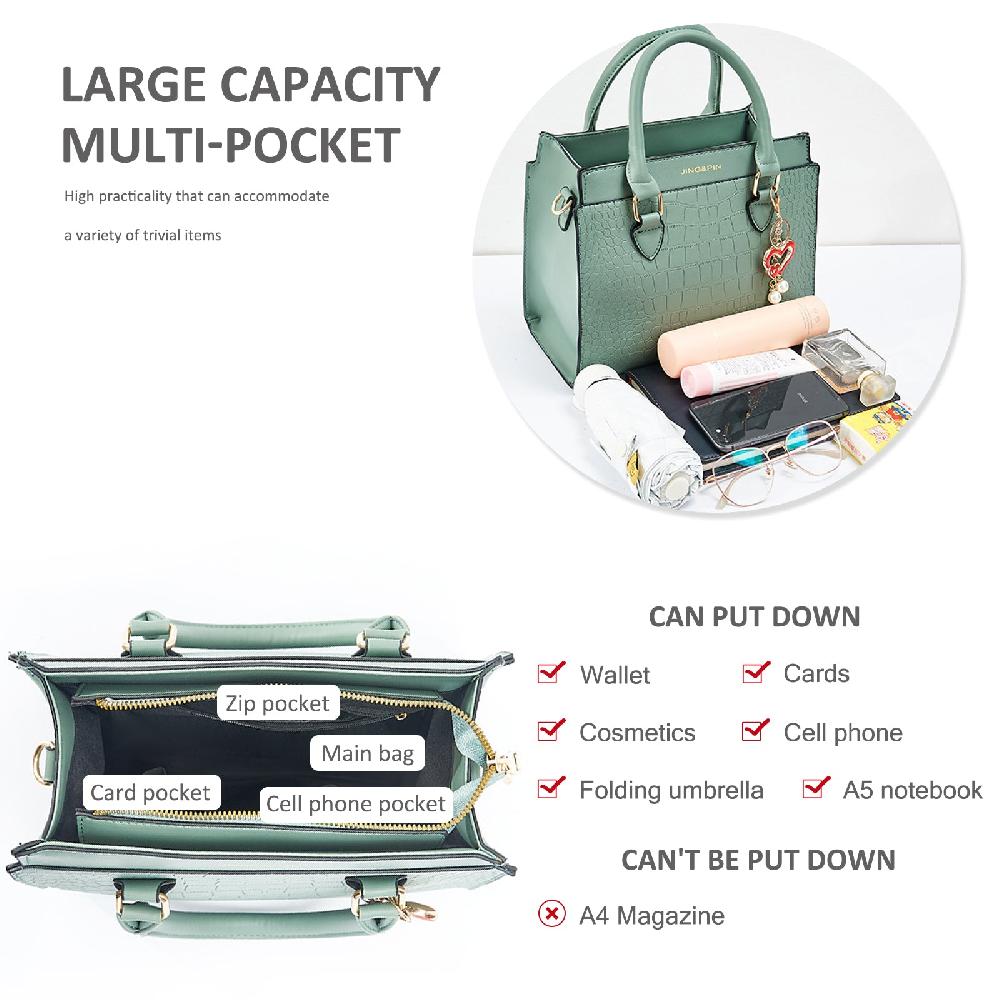 Nicole & Doris NICOLE&DORIS Croc Decor Heart Pendant Ladies Messenger Bag
