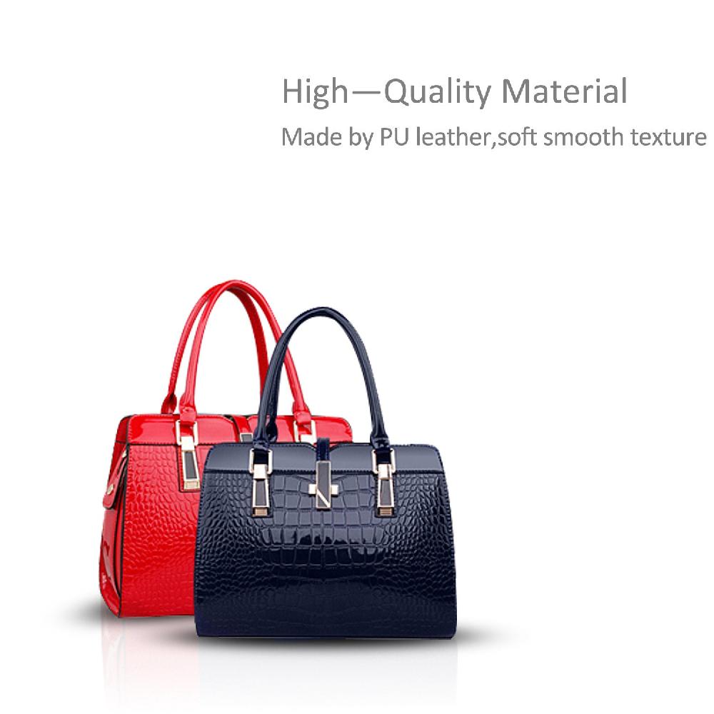 Nicole & Doris Croc Embossed Handbag