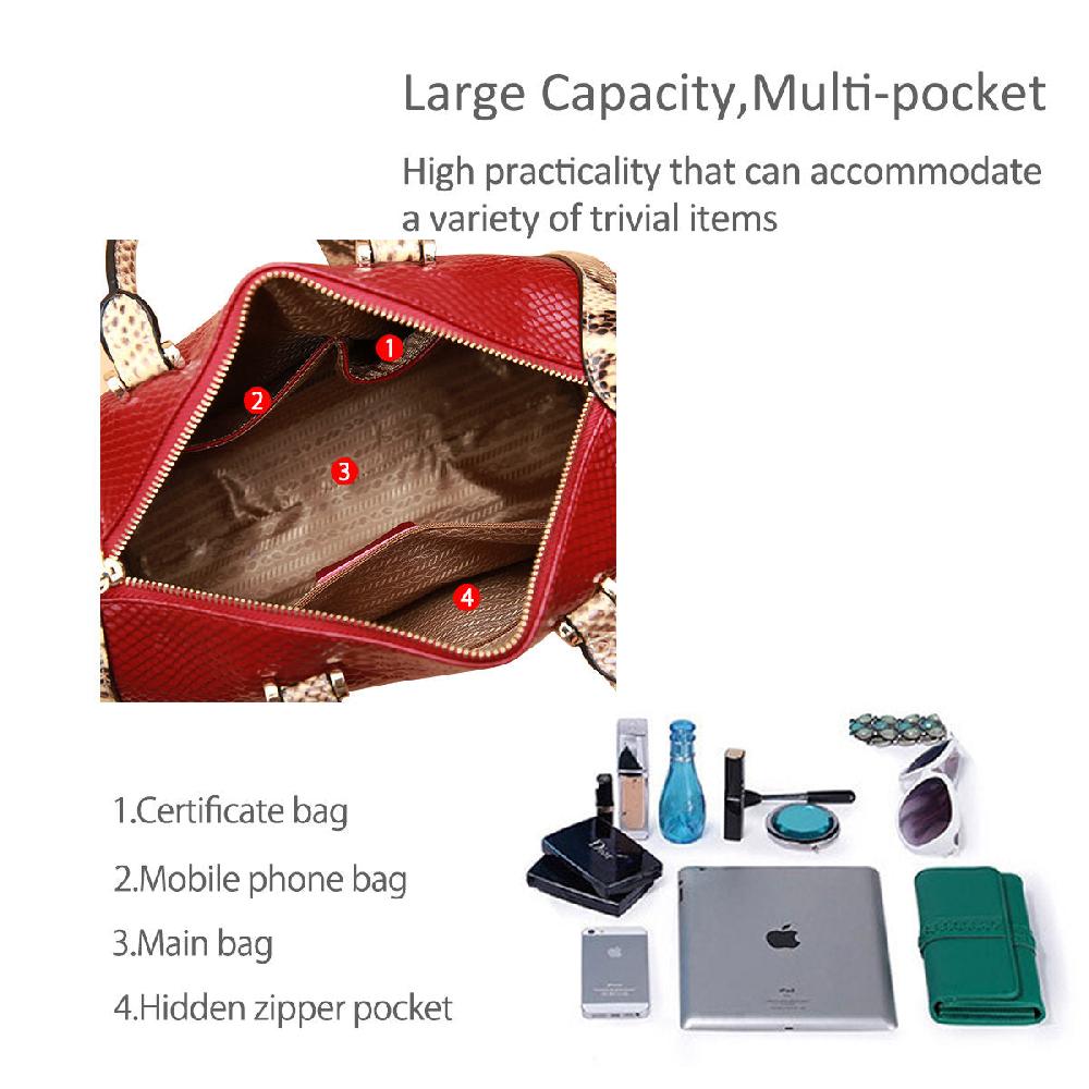 Nicole & Doris Croc Pattern Messenger Bag