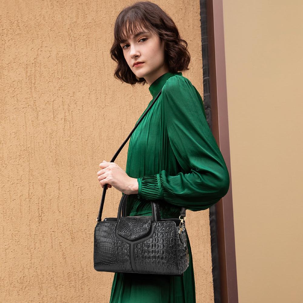 Nicole & Doris Crocodile Handbags For Women