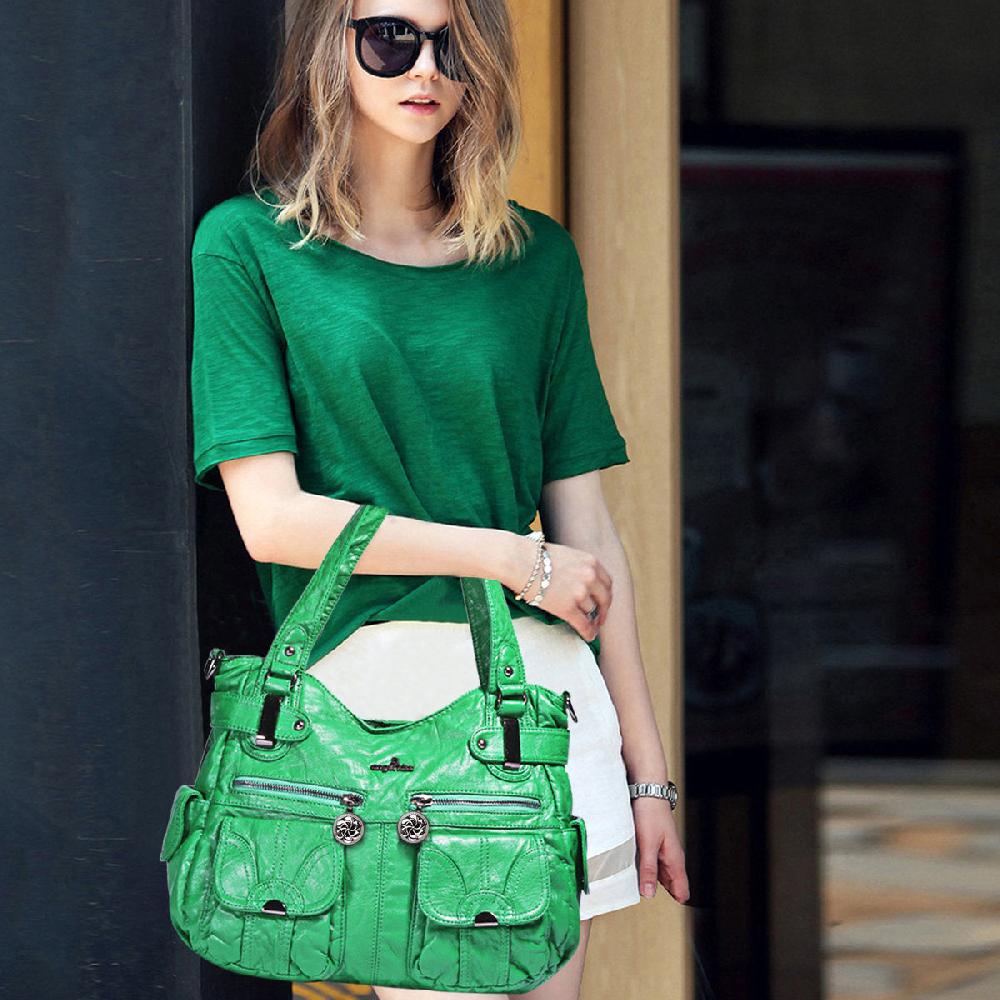 Nicole & Doris Double Pockets Front Tote Bag