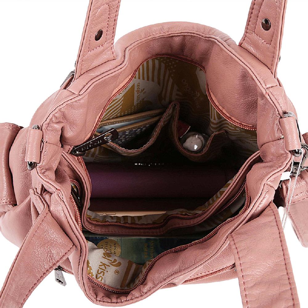 Nicole & Doris Double Pockets Front Tote Bag