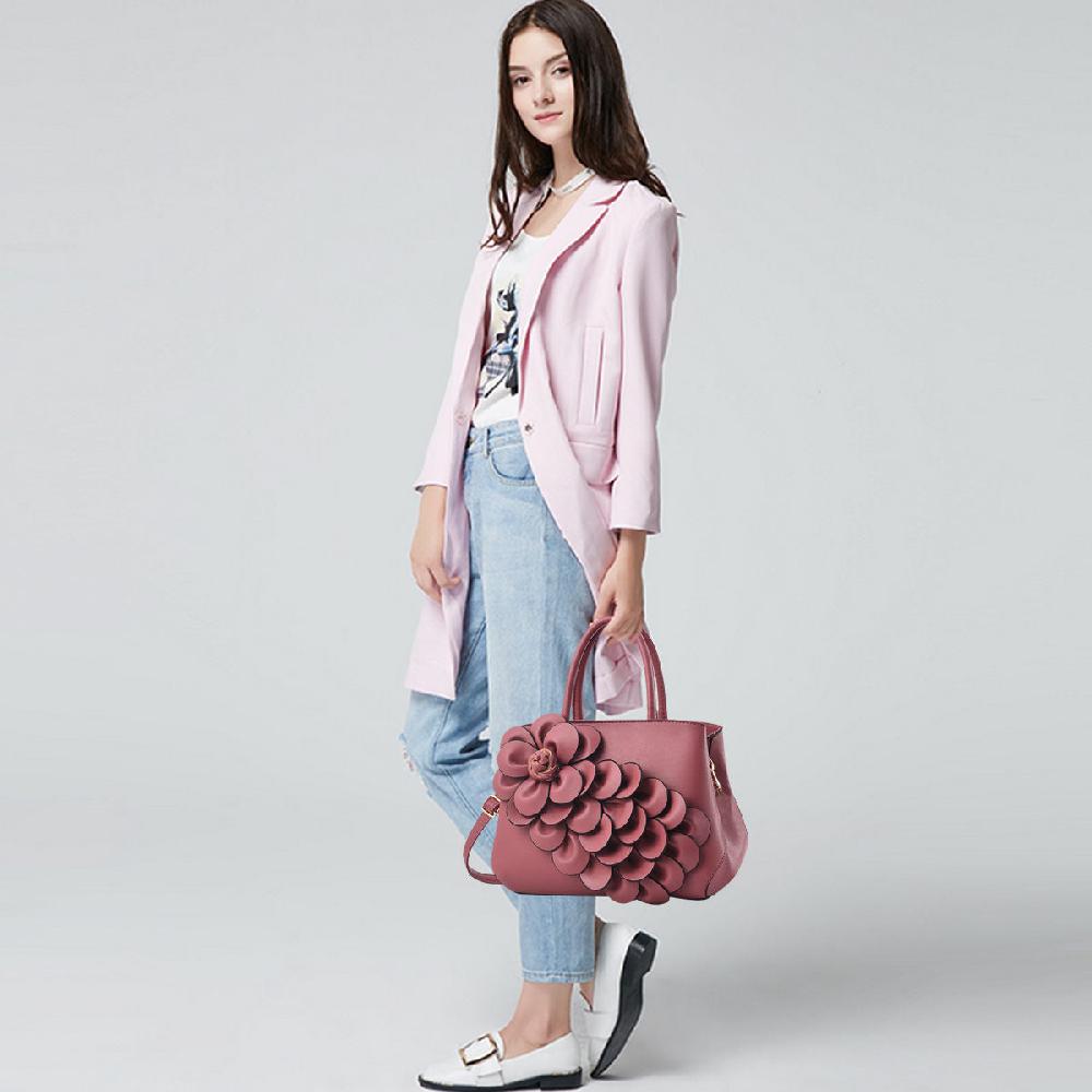 Nicole & Doris Elegant Flower Pattern Handbag