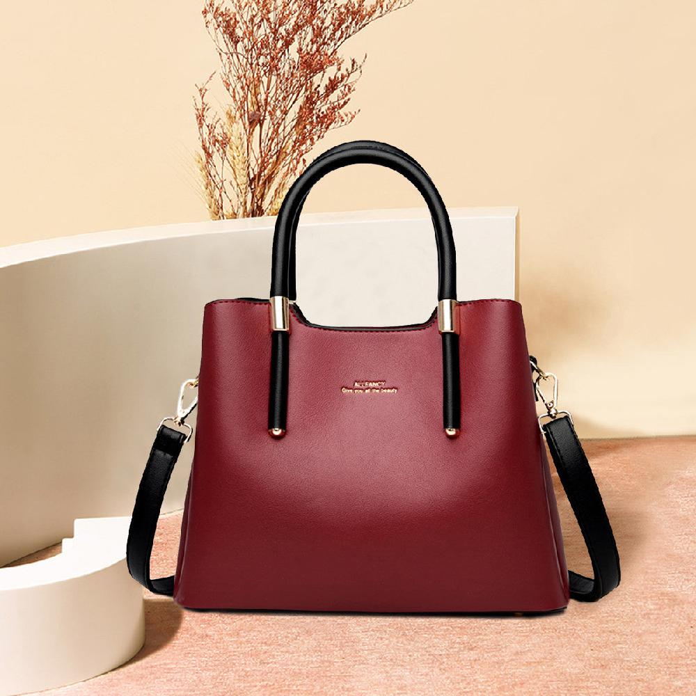 Nicole & Doris Elegant Two Colours PU Messenger Bag