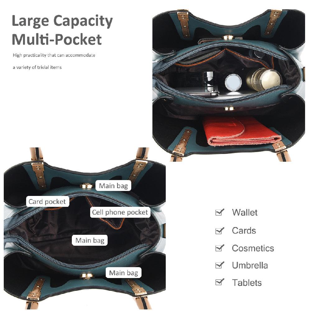 Nicole & Doris Elegant Two Colours PU Messenger Bag