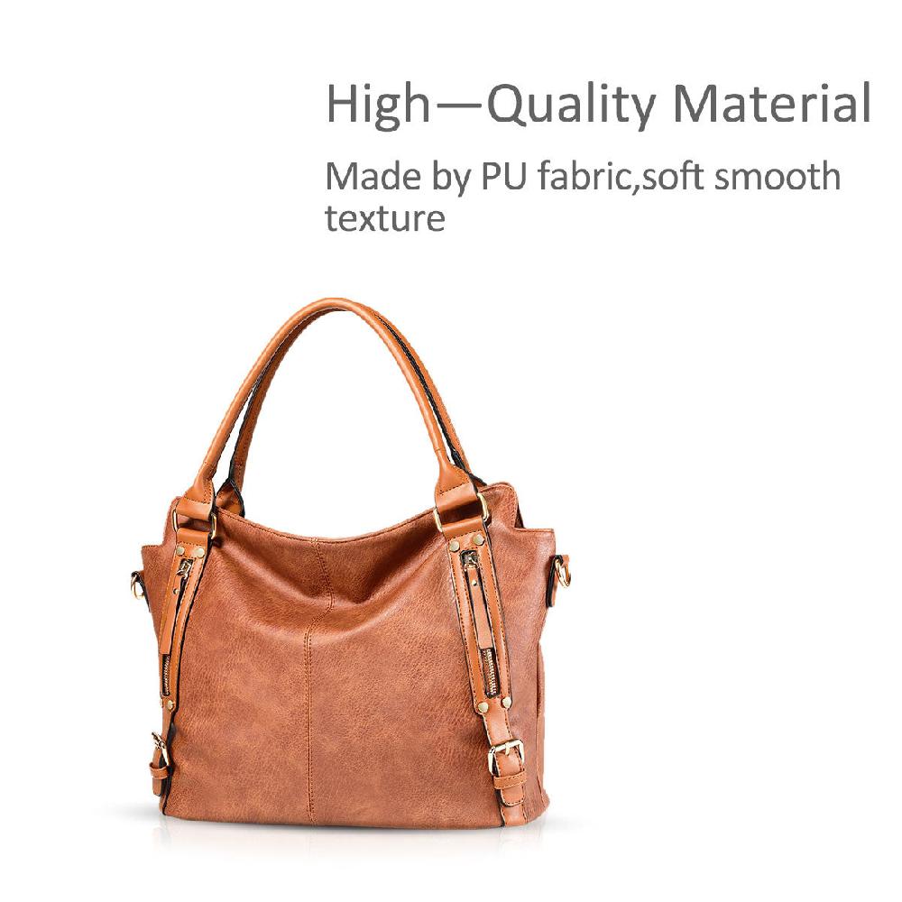 Nicole & Doris Faux Leather Single Colour Tote Bag