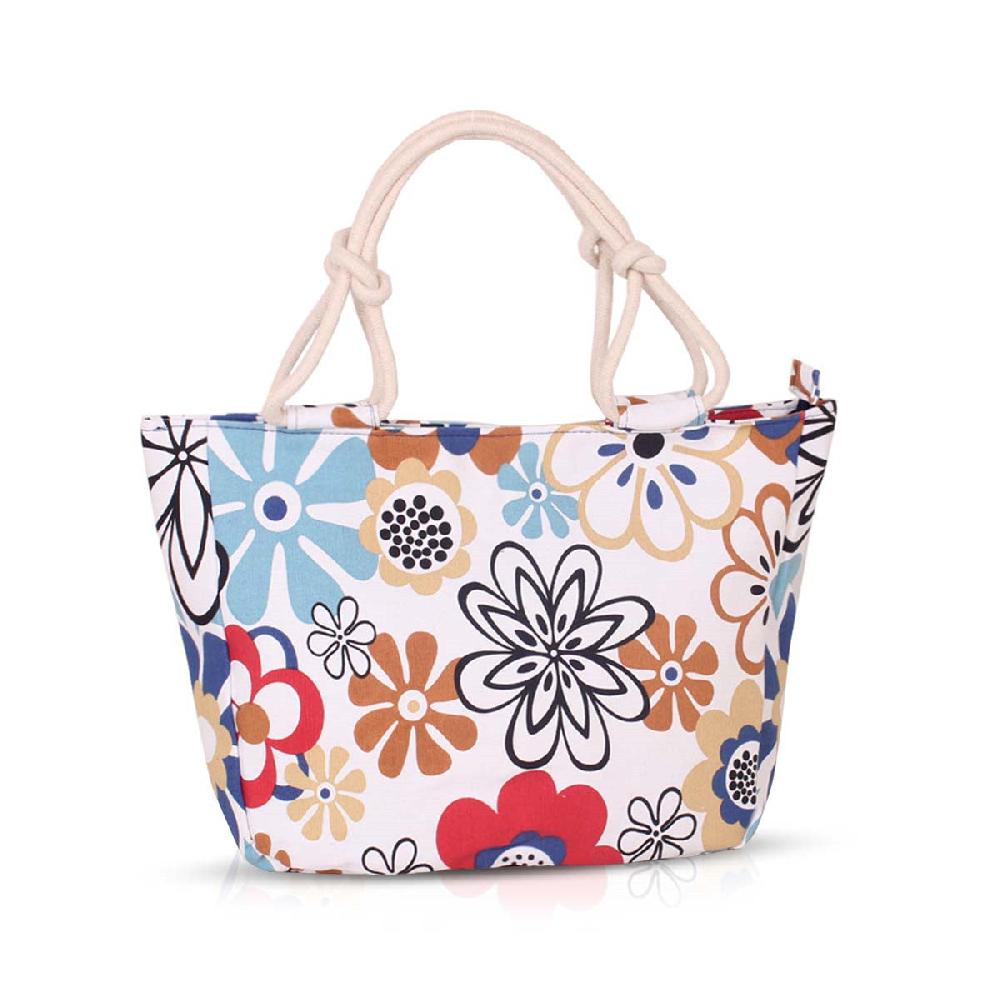 nicole & doris Flower Graphic Tote Bag