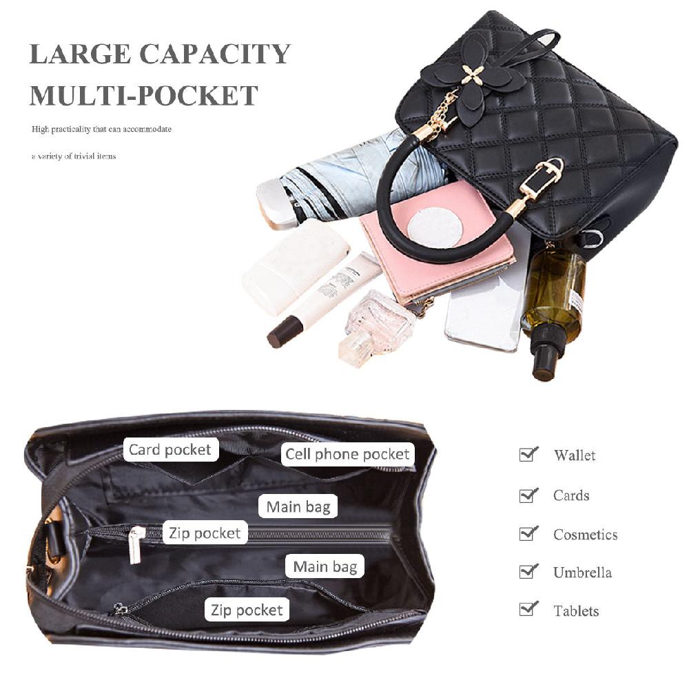 Nicole & Doris Flower Shape Bag Charm Handbag