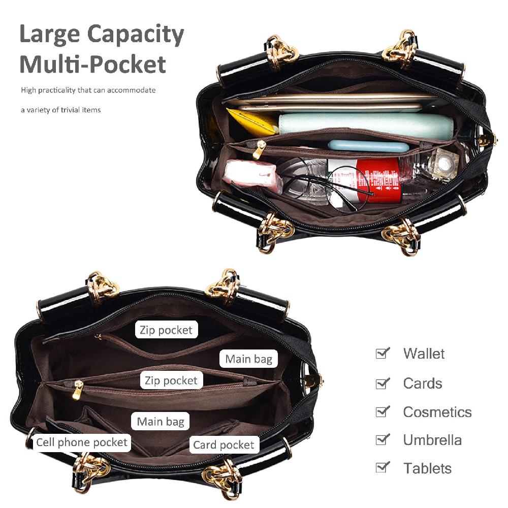 Nicole & Doris Glossy Elegant Decorated Handbag