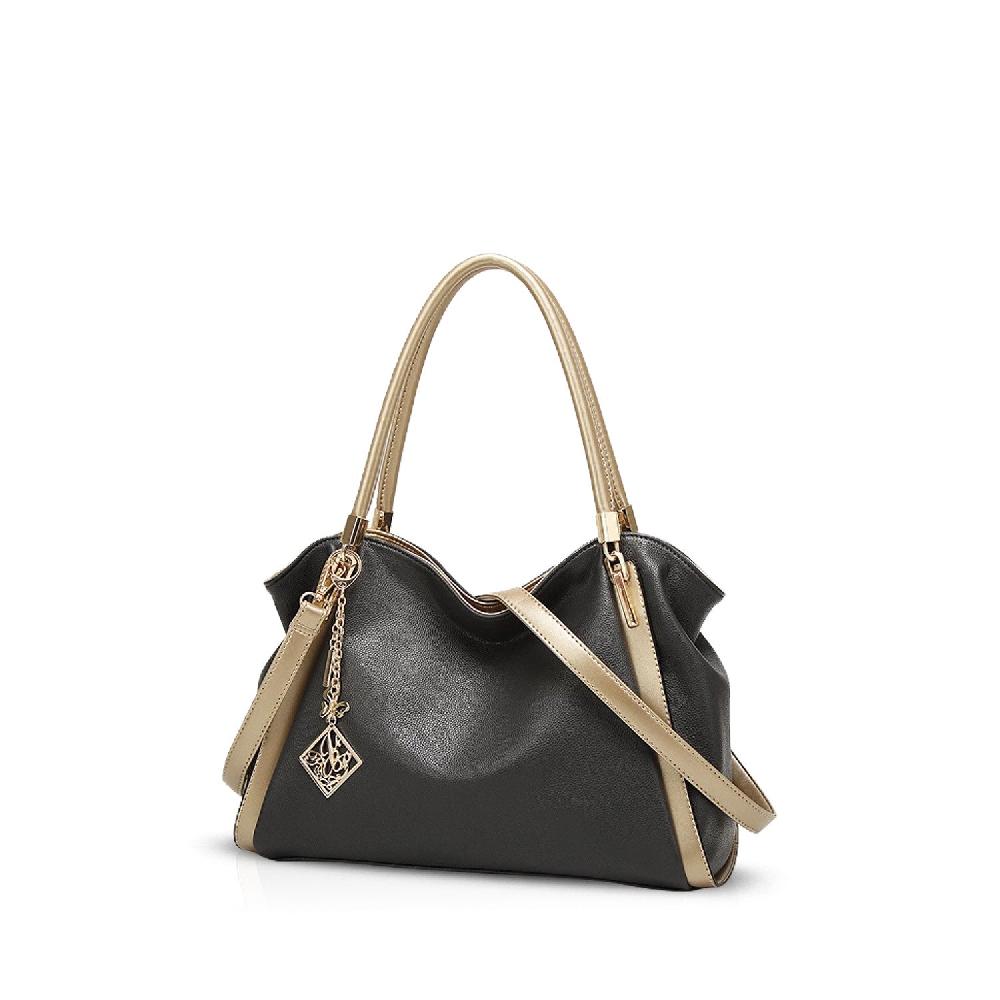 nicole & doris Gold Top Handle Handbag