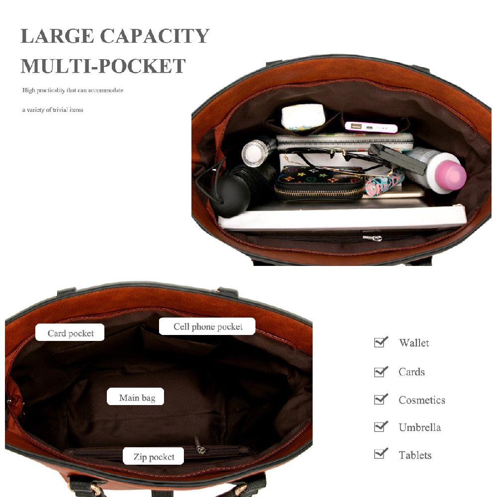 Nicole & Doris Gray Fur Pom Pom Decor Handbag