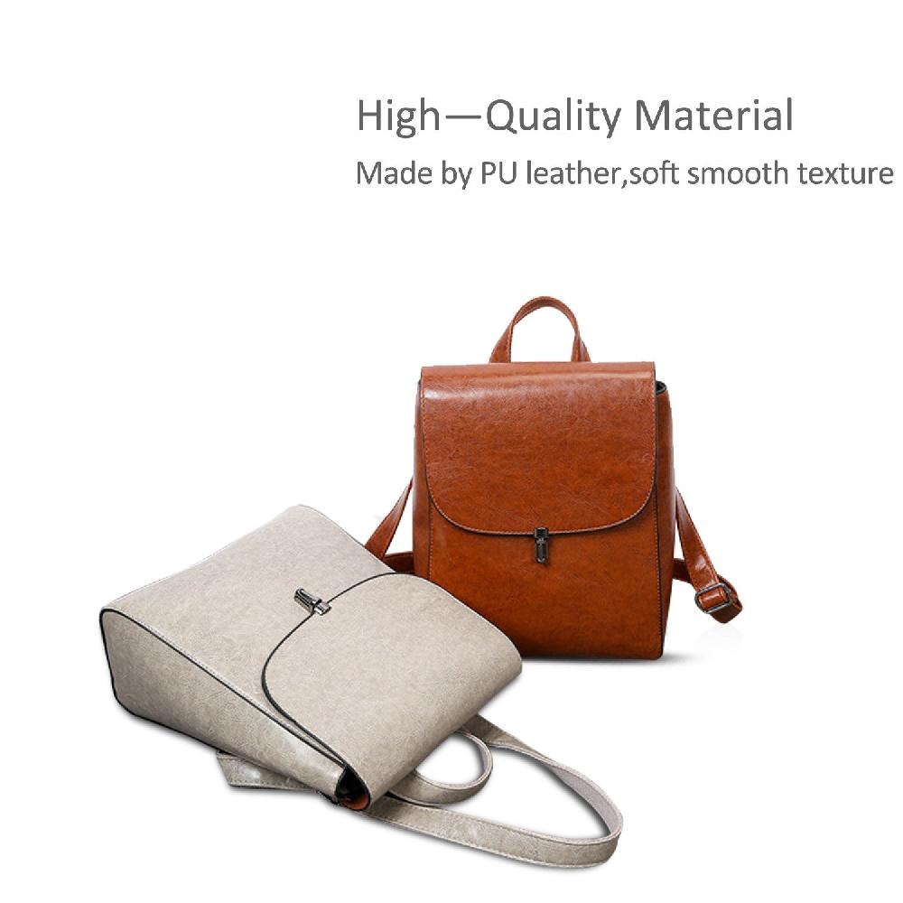 Nicole & Doris Ladies Classic Faux Leather Backpack