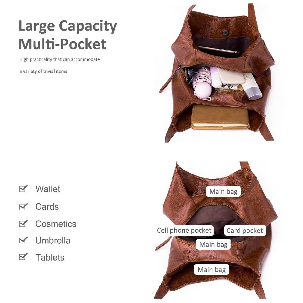 Nicole & Doris Ladies Retro Soft PU Tote Bag