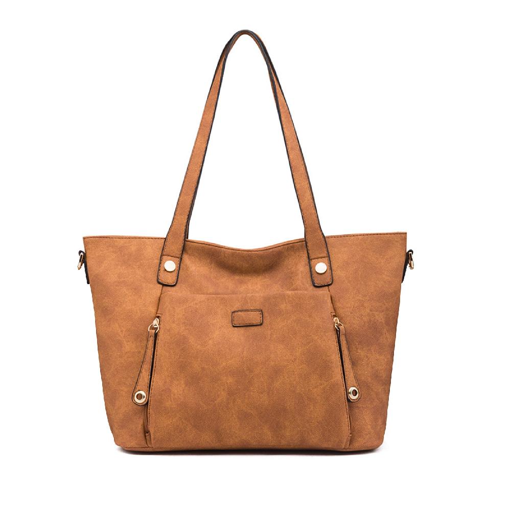 nicole & doris Large Retro PU Tote Bag