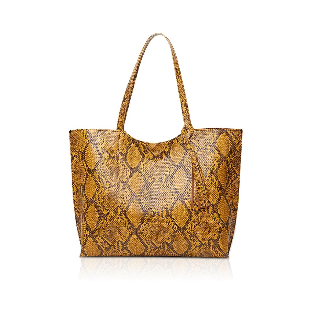 nicole & doris Large Snakeskin Pattern Tote Bag