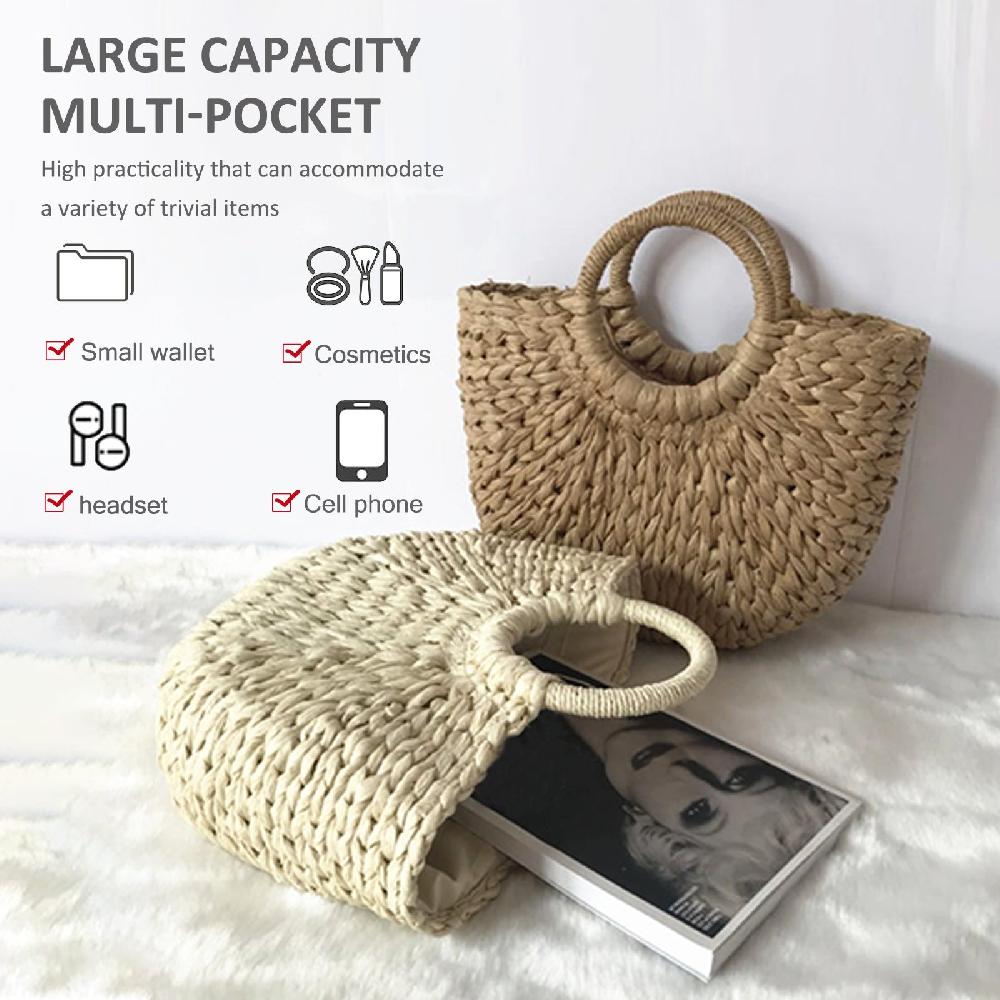 Nicole & Doris Large Straw Summer Beach Bag