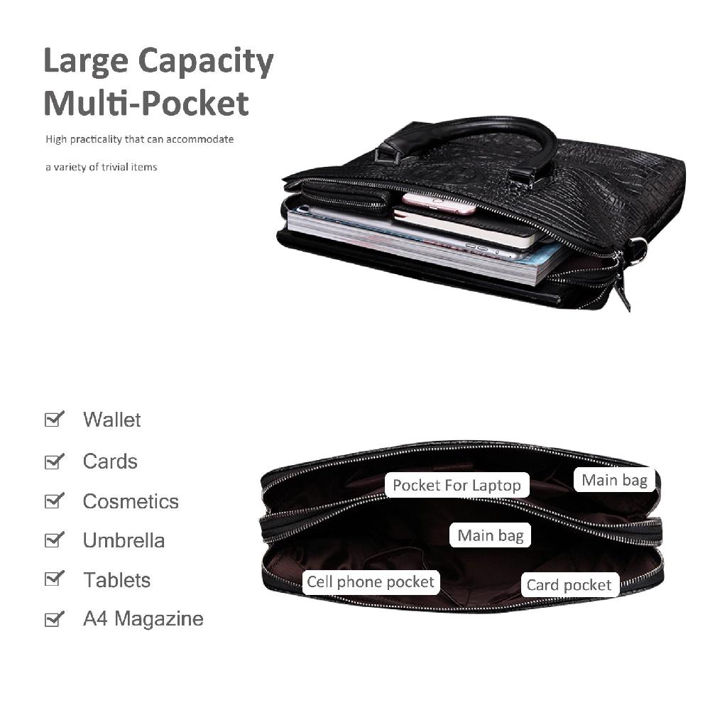 Nicole & Doris Male Croc Pattern Handbag