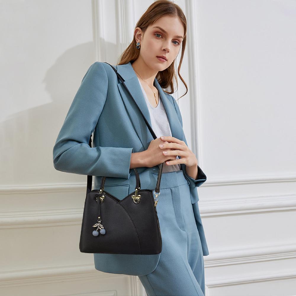 Nicole & Doris Messenger Bag With Cherry Pendant