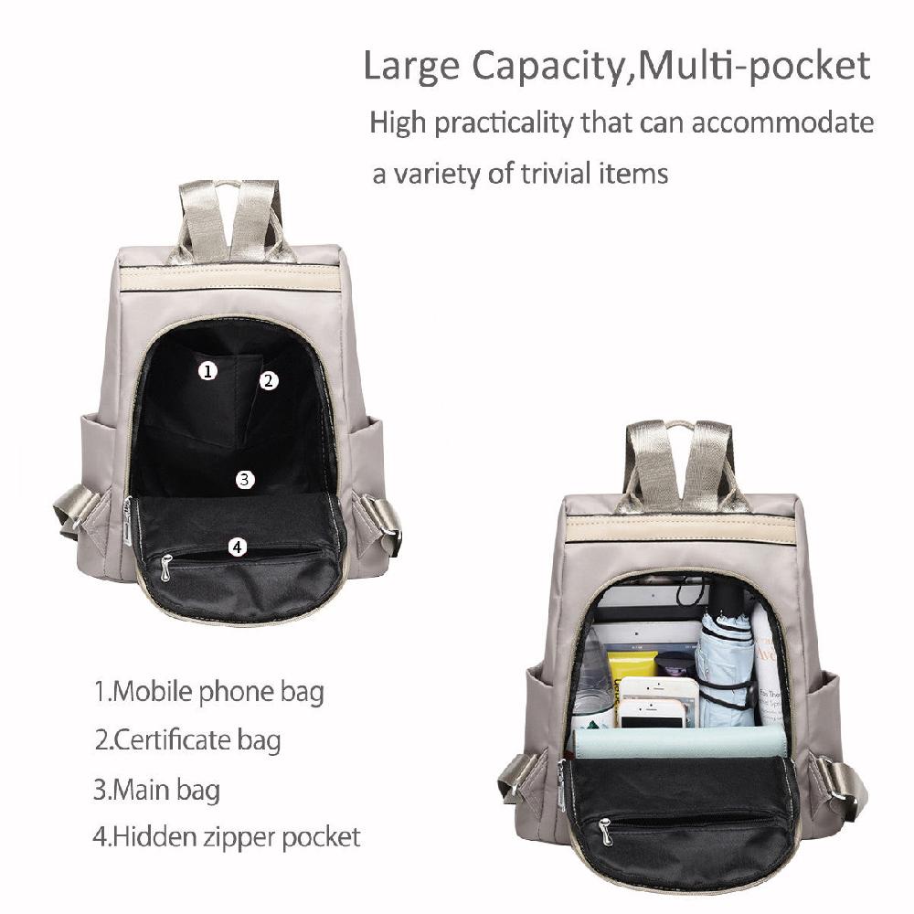 Nicole & Doris Minimalist Two Zips Front Backpack