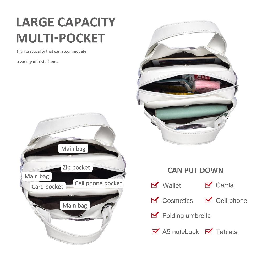 Nicole & Doris NICOLE&DORIS Multi Flowers Pattern Ladies Handbags