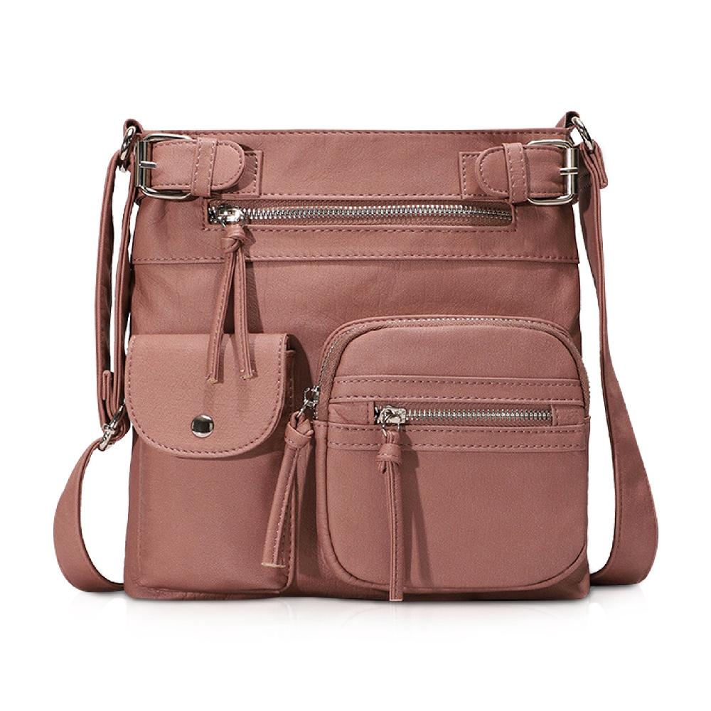 nicole & doris Multi Pockets Zip Front Messenger Bag