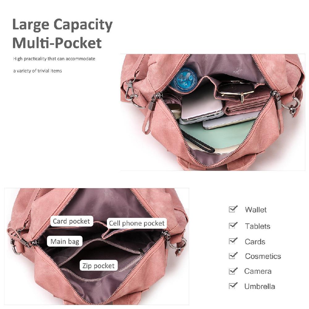 Nicole & Doris Multifunctional Zipper Backpack