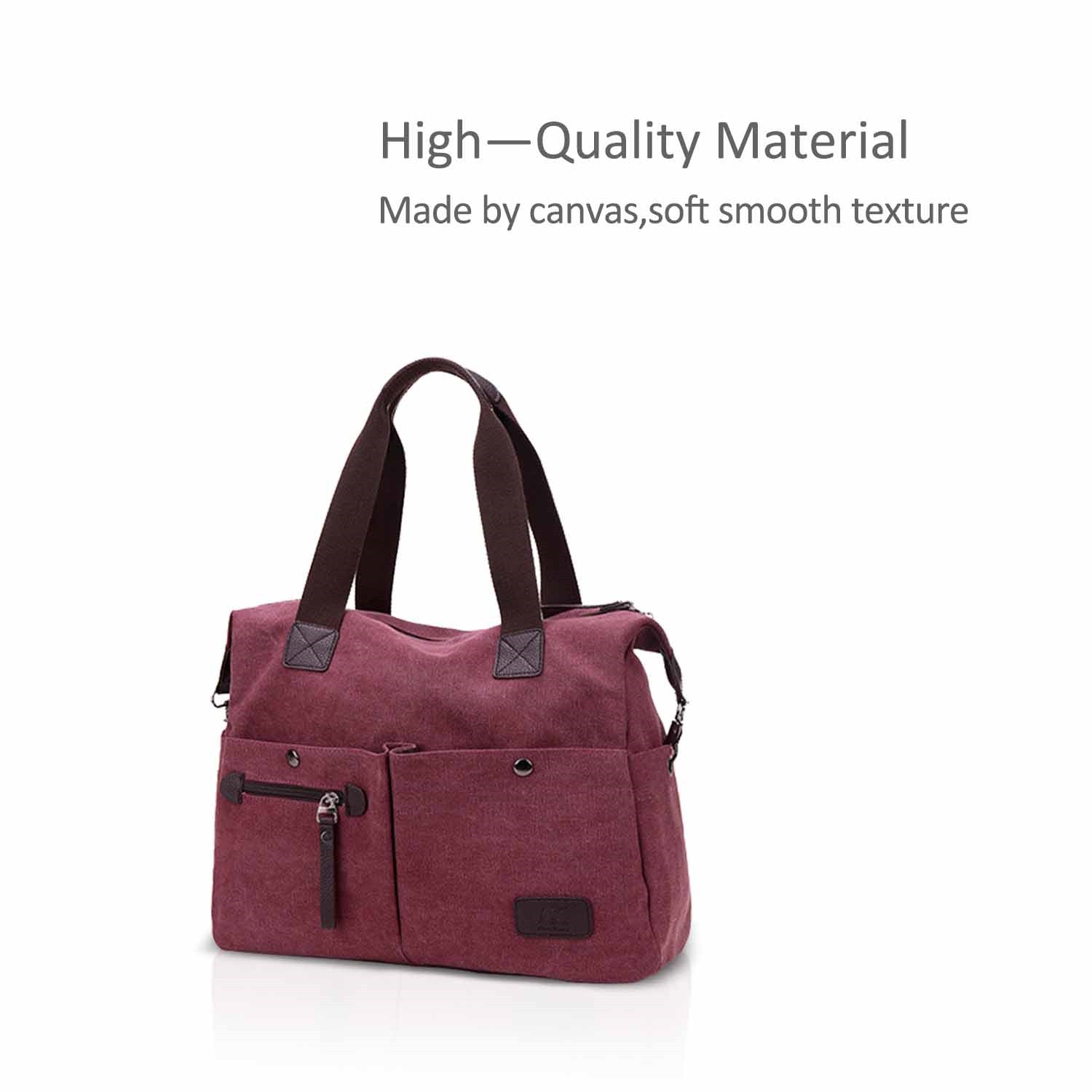 Nicole & Doris Multiple Pockets Canvas Tote Bag