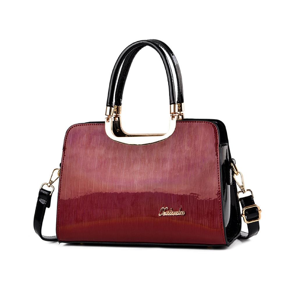 nicole & doris New Glossy Plain Ladies Handbag
