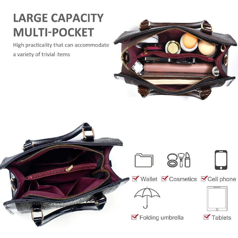 Nicole & Doris Patent Leather Handbag And Purse Set