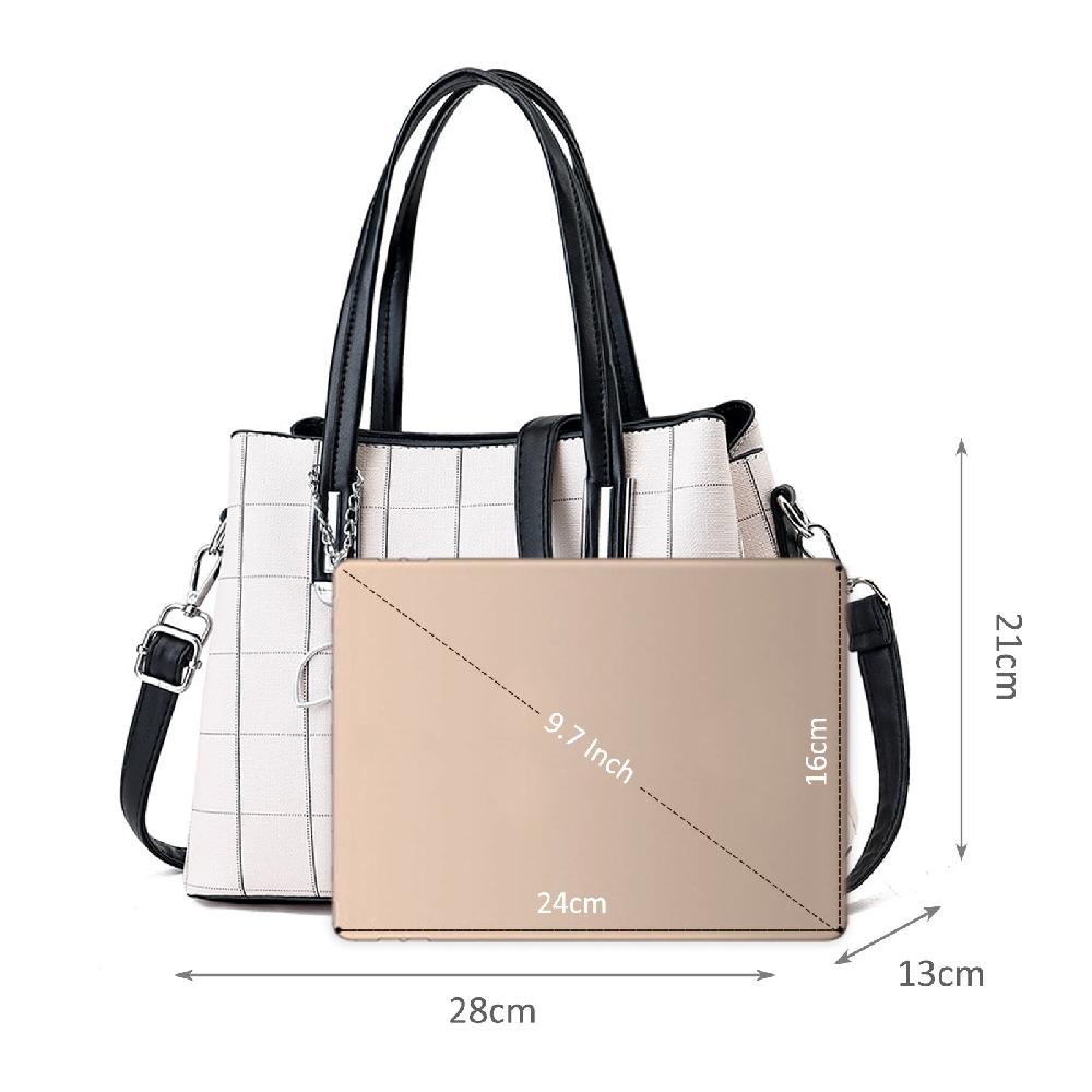 Nicole & Doris Plaid Tote Bag