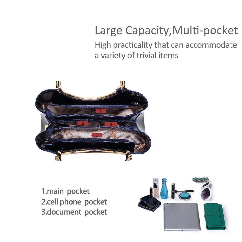 Nicole & Doris Plain Glossy Ladies Handbag