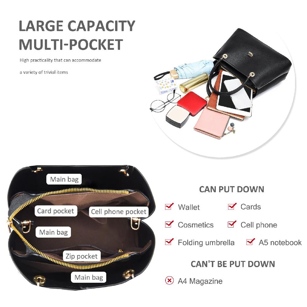 Nicole & Doris Plain Metal Lock Handbag