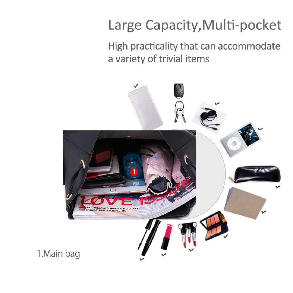 Nicole & Doris Plain Multiple Pockets Backpack