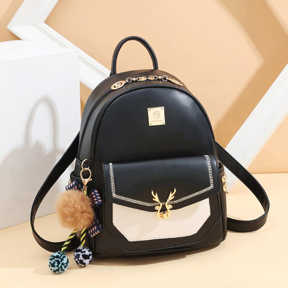 Nicole & Doris Pom Pom Decor Cute Packback