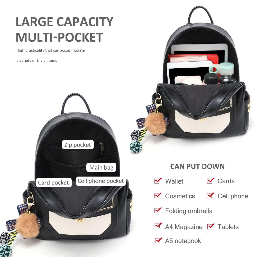 Nicole & Doris Pom Pom Decor Cute Packback