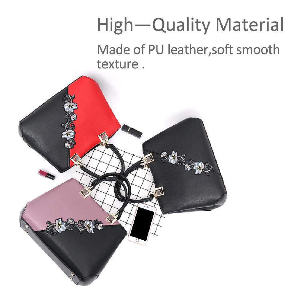 Nicole & Doris Pom Pom Decor Dichromatic Handbag