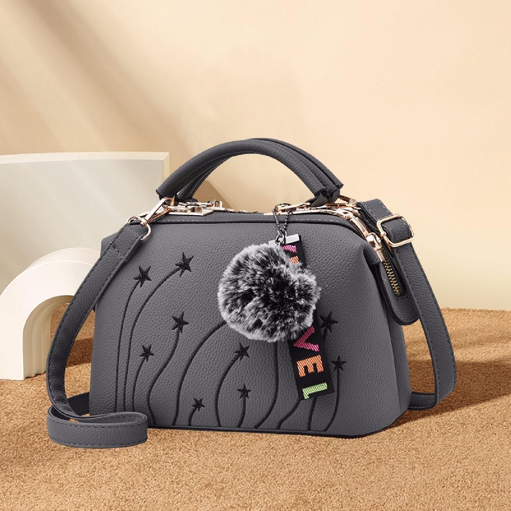 Nicole & Doris Pom Pom & Stars Decor Messenger Bag