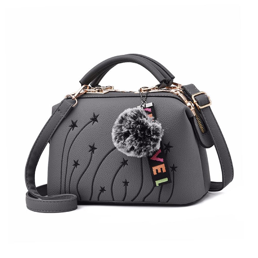 nicole & doris Pom Pom & Stars Decor Messenger Bag