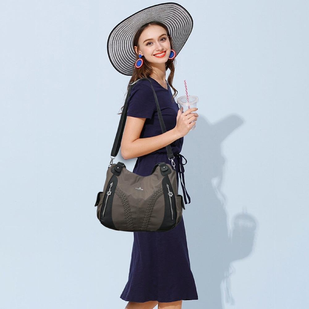 Nicole & Doris PU & Fabric Ladies Tote Bag