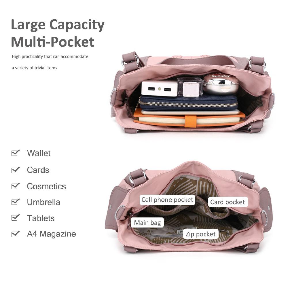 Nicole & Doris PU & Fabric Ladies Tote Bag