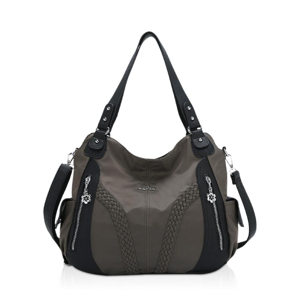 nicole & doris PU & Fabric Ladies Tote Bag