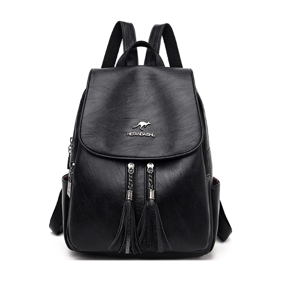nicole & doris PU Leather Anti-theft Backpack