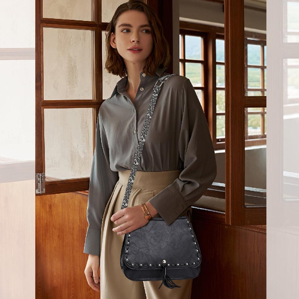 Nicole & Doris PU Leather Messenger Bag