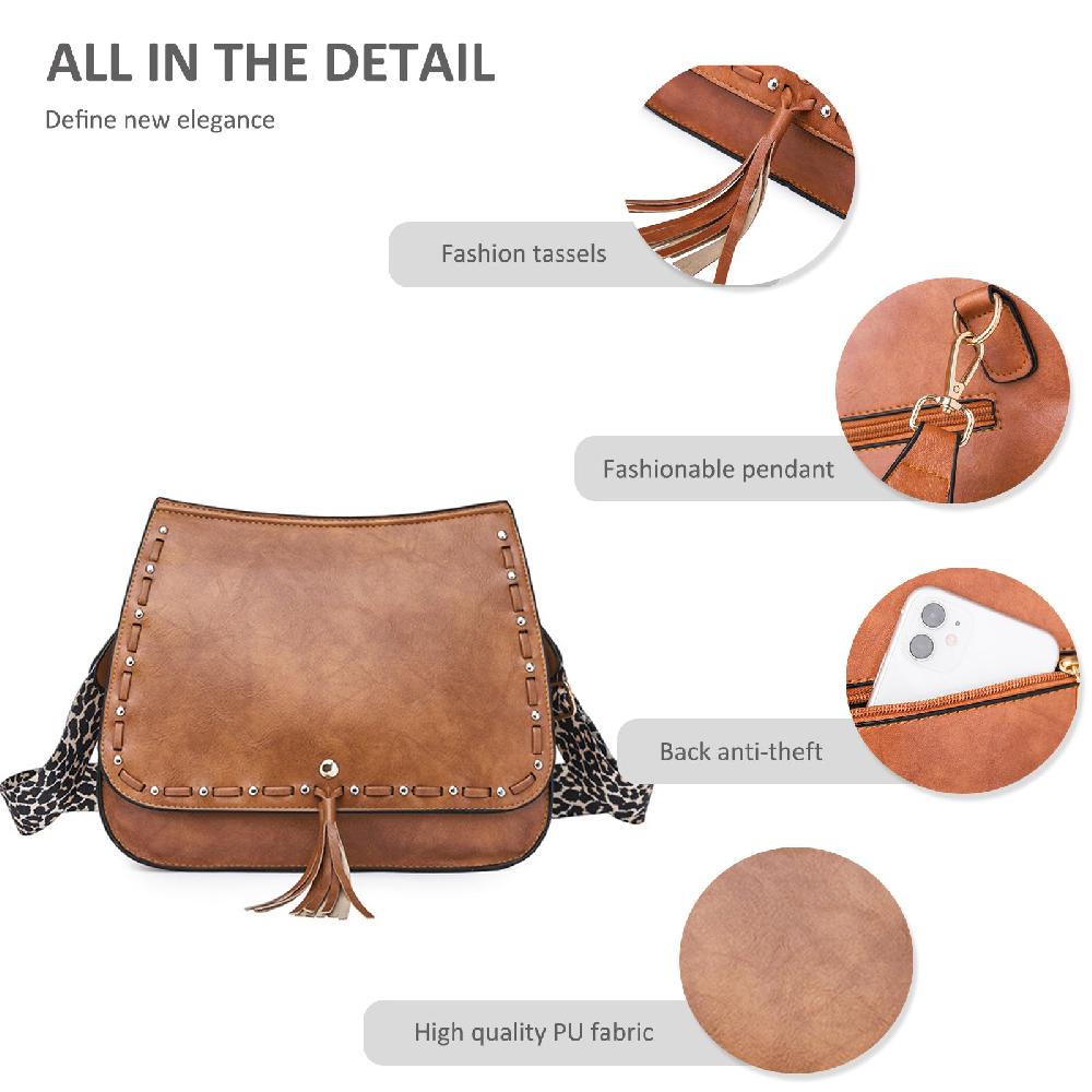 Nicole & Doris PU Leather Messenger Bag