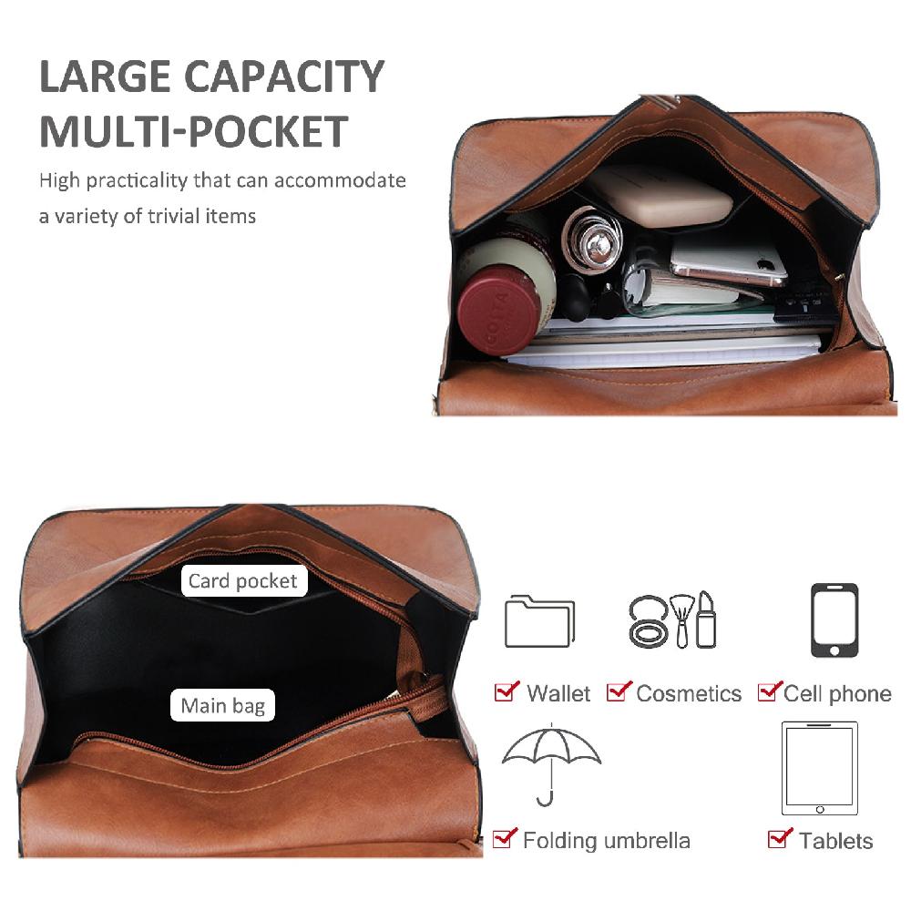 Nicole & Doris PU Leather Messenger Bag