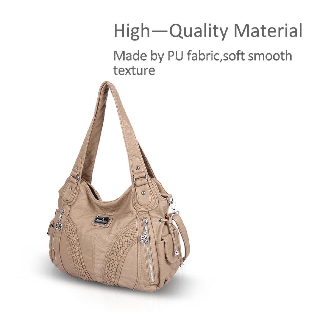 Nicole & Doris PU Leather Zip Front Tote Bag