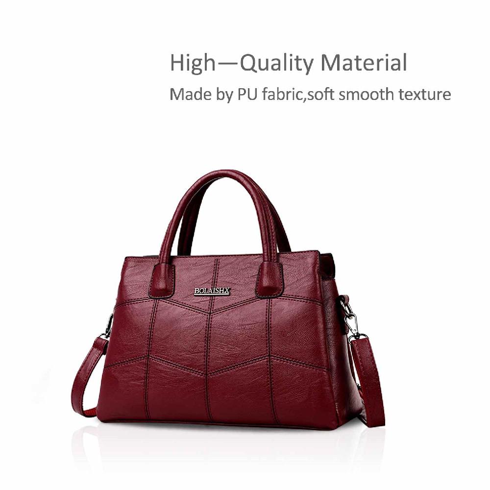 Nicole & Doris PU Plaid Single Colour Handbag